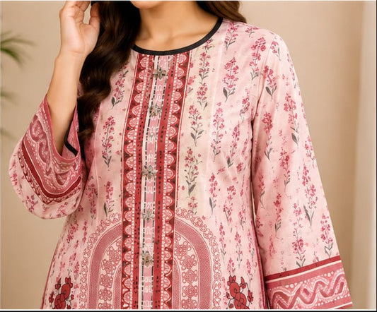Elegant Printed 2-Piece Lawn/Grip Suit for Women