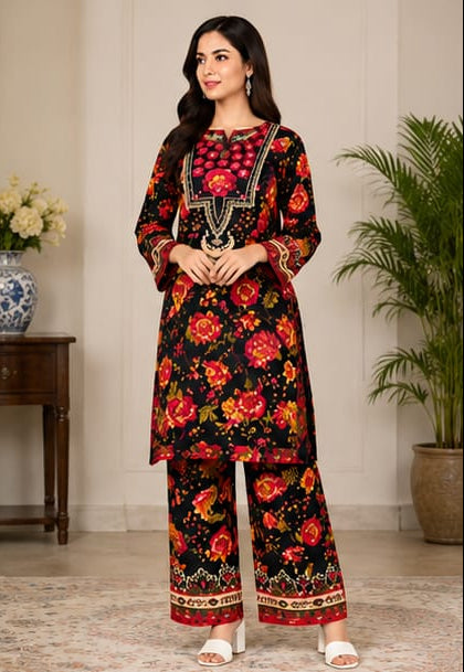 Premium Lawn 2-Piece Stitched Suit – Printed Shirt & Shalwar