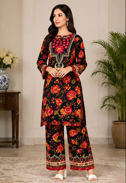 Premium Lawn 2-Piece Stitched Suit – Printed Shirt & Shalwar