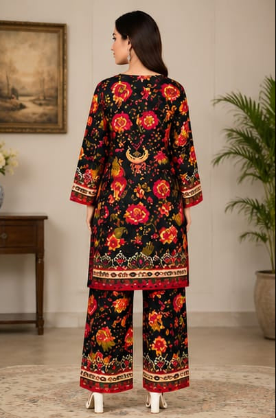 Premium Lawn 2-Piece Stitched Suit – Printed Shirt & Shalwar