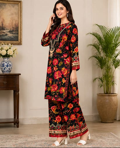 Premium Lawn 2-Piece Stitched Suit – Printed Shirt & Shalwar