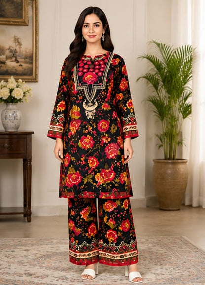 Premium Lawn 2-Piece Stitched Suit – Printed Shirt & Shalwar