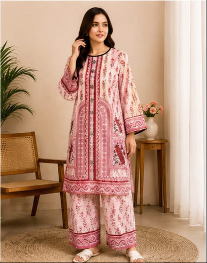 Elegant Printed 2-Piece Lawn/Grip Suit for Women