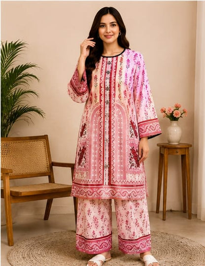 Elegant Printed 2-Piece Lawn/Grip Suit for Women