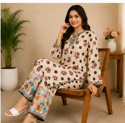 Casual & Festive Printed 2-Piece Suit