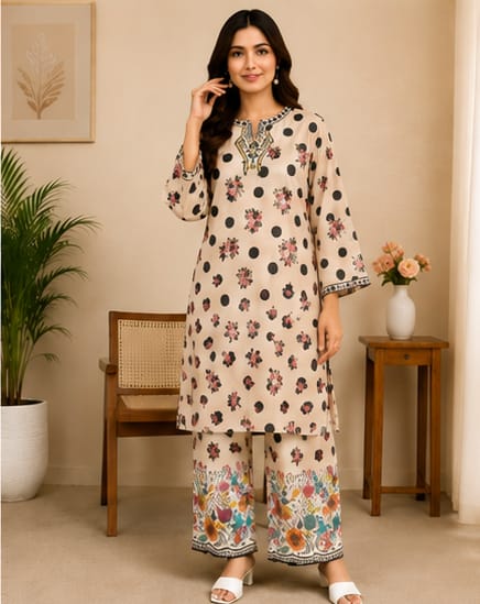 Casual & Festive Printed 2-Piece Suit