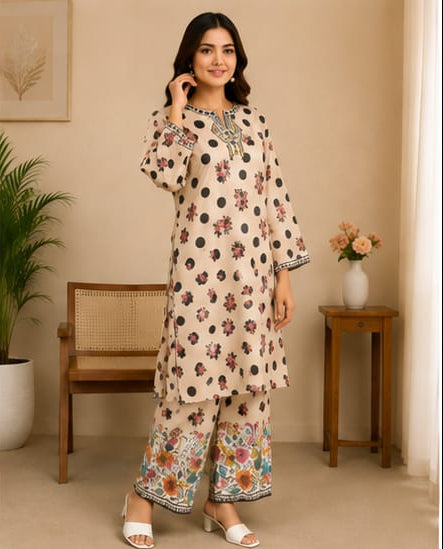 Casual & Festive Printed 2-Piece Suit